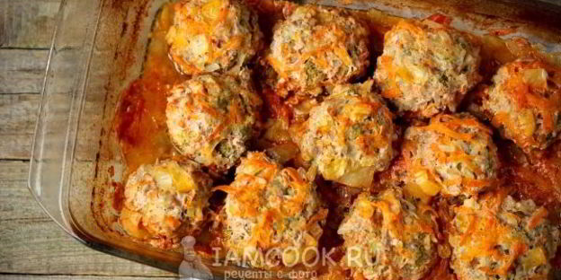 тефтели с брокколи в духовке