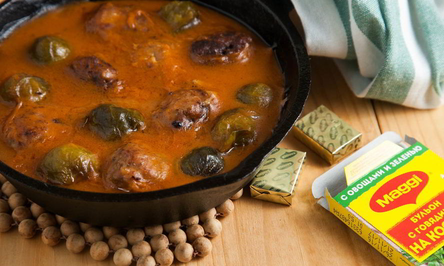 Рецепт тефтелей с брюссельской капустой в нежном соусе