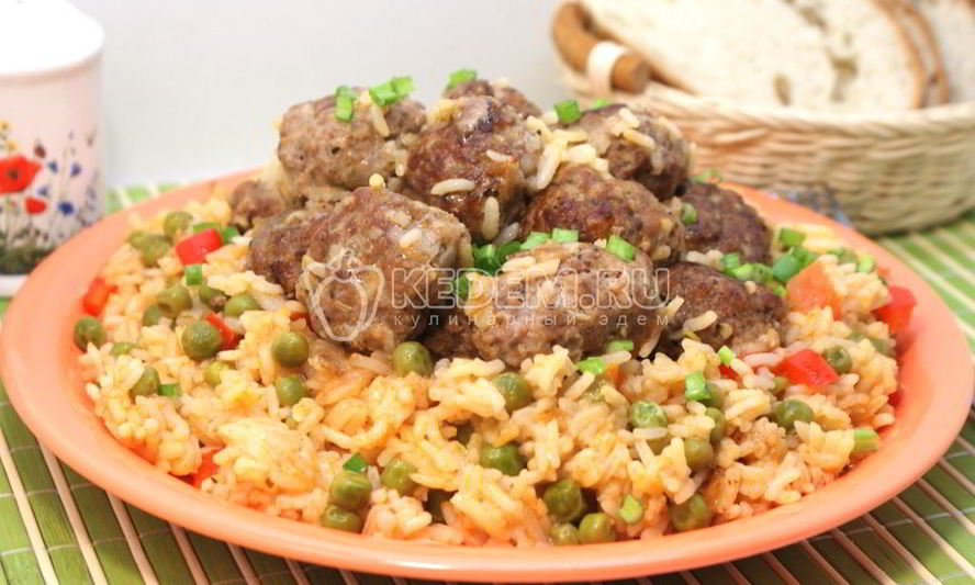 Рецепт тефтелей с рисом и овощами