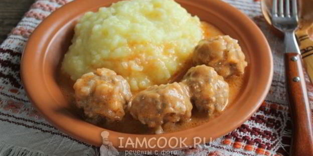 тефтели с рисом с подливкой в мультиварке