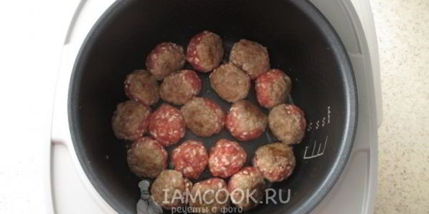 тефтели с рисом с подливкой в мультиварке