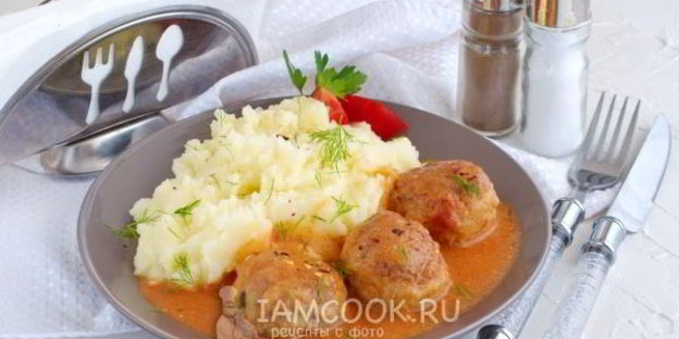 тефтели с рисом с подливкой