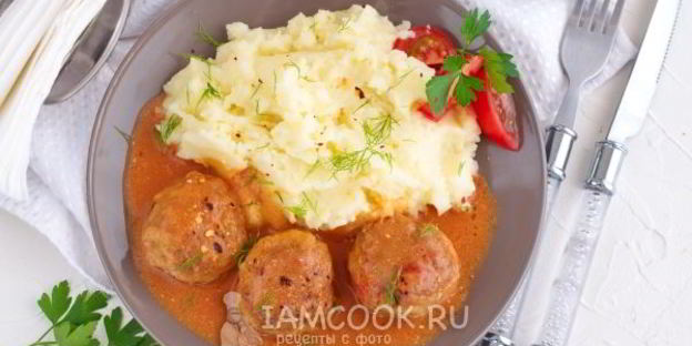 тефтели с рисом с подливкой