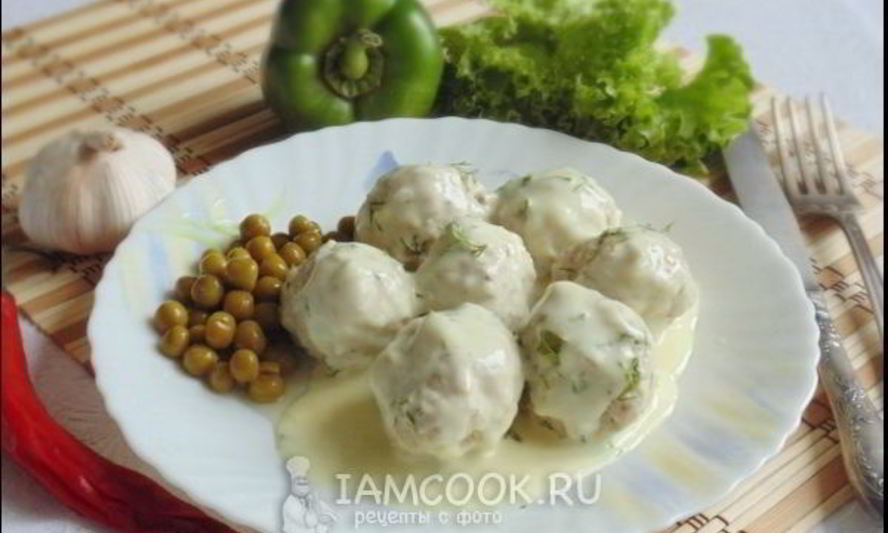 Рецепт тефтелей в сырном соусе