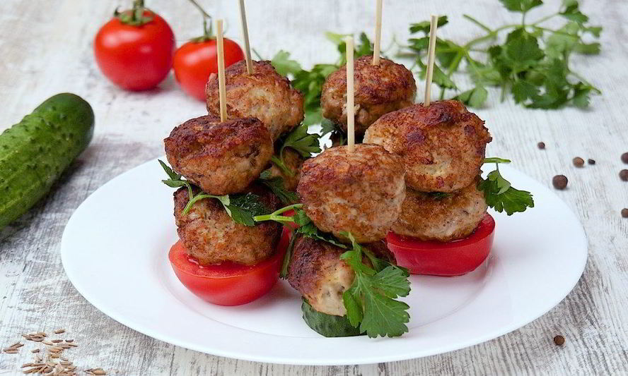 Рецепт тефтелек на шпажках