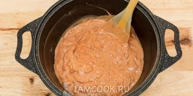 томатно-сметанная подлива для тефтелей с овощами