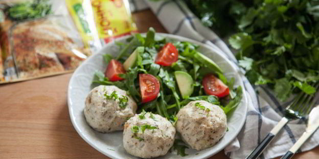 запеченные куриные тефтели с травами