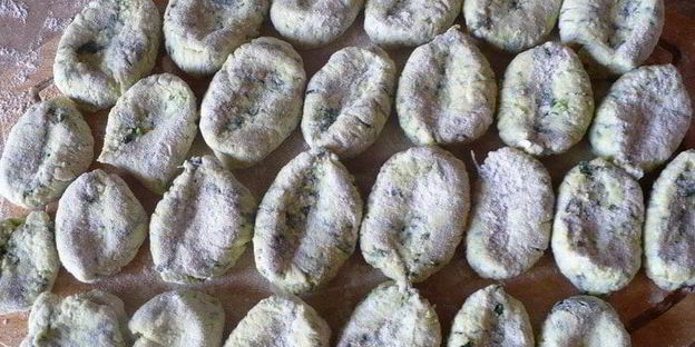 ленивые вареники со шпинатом