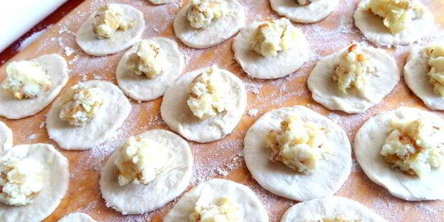 постные вареники с картошкой