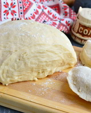 Тесто на кефире для вареников