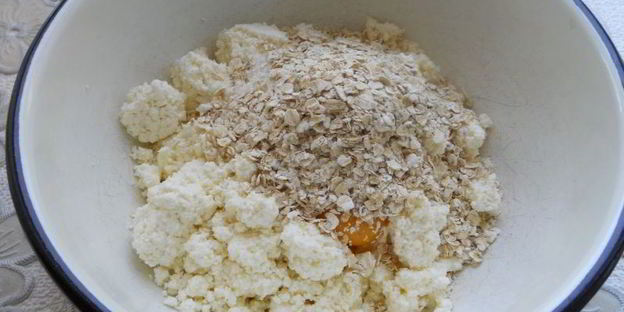 вареники ленивые с овсяными хлопьями и лимонной цедрой