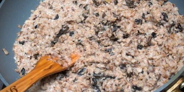 вареники с гречкой и грибами