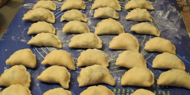 вареники с капустой