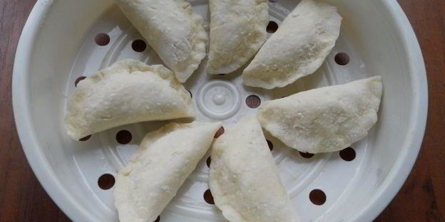 вареники с картофелем и сыром на пару из творожного теста