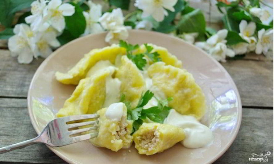 Рецепт вареников с картошкой и курицей