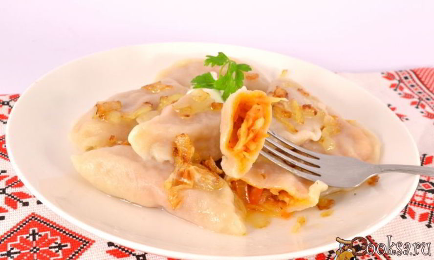 Рецепт вареников с квашеной капустой