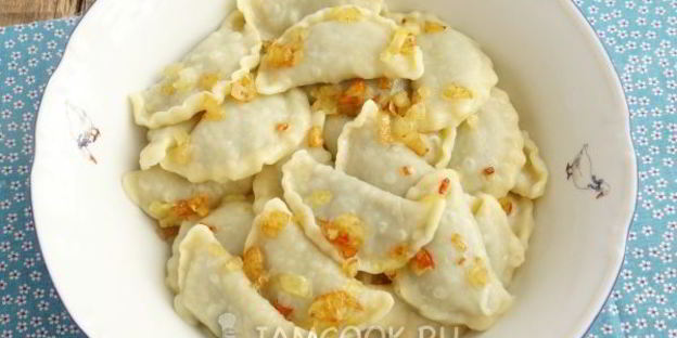 вареники с лесными грибами