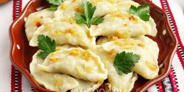 вареники с лесными грибами