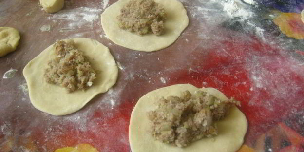 вареники с мясом и картофелем