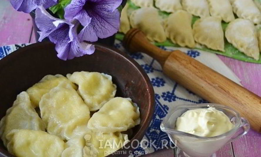 Рецепт вареников с творогом из теста на воде