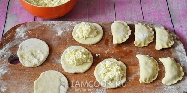 вареники с творогом из теста на воде