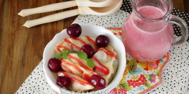 вареники с вишней на кефире