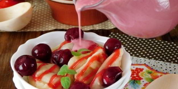 вареники с вишней на кефире