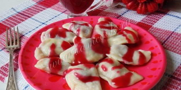 вареники с замороженной вишней