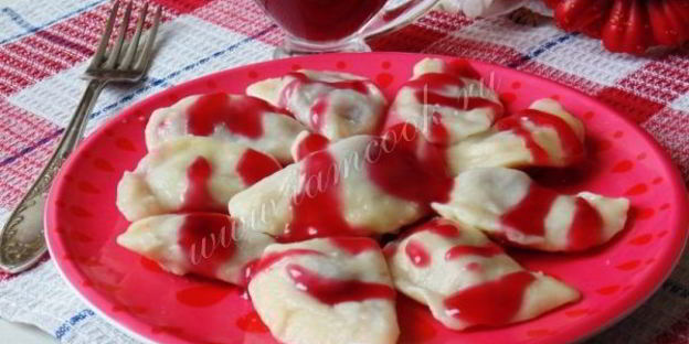вареники с замороженной вишней
