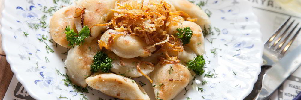 Жареные вареники с картошкой