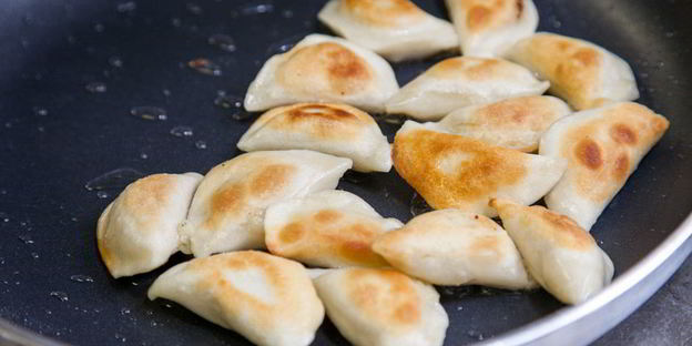 жареные вареники с картошкой