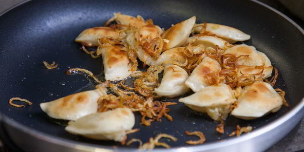 жареные вареники с картошкой