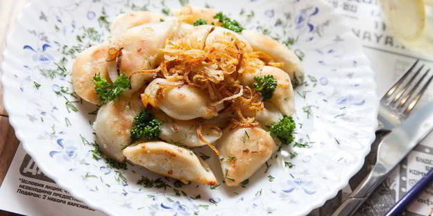 жареные вареники с картошкой