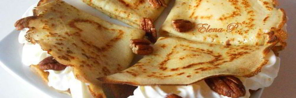 Блинчики с орехом пекан и кленовым сиропом