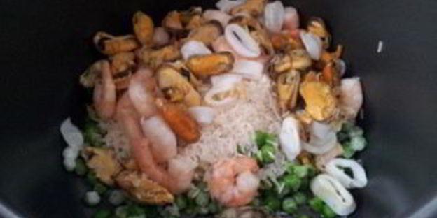 морской коктейль на пару