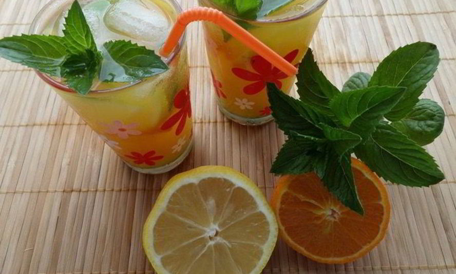 Рецепт мятна-цитрусового напиток освежающий