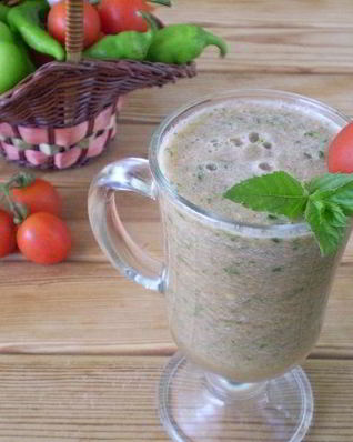 Овощной зеленый коктейль