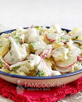 Картофельный салат с редисом