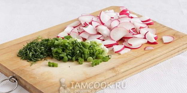 картофельный салат с редисом