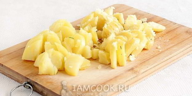 картофельный салат с редисом