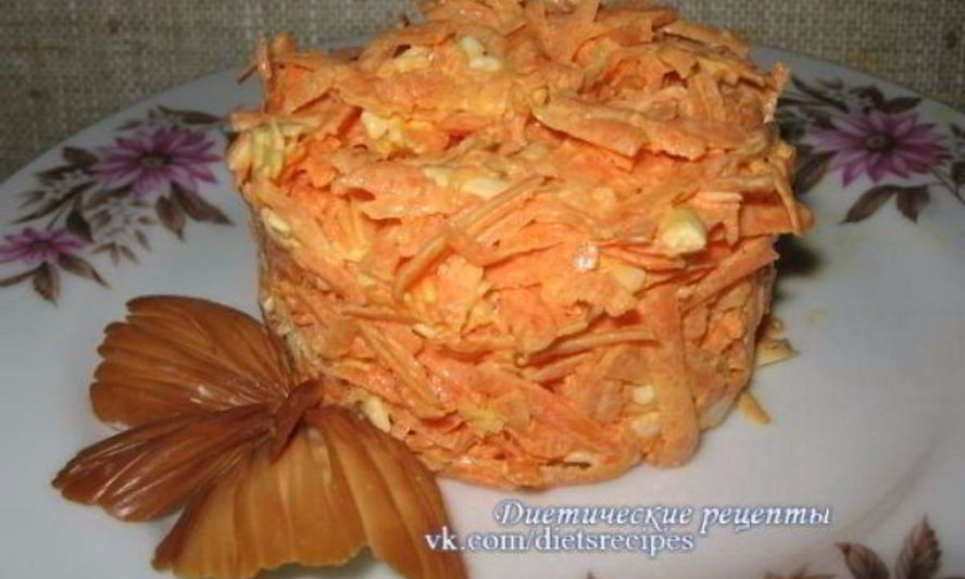 Рецепт морковна-чесночного салат