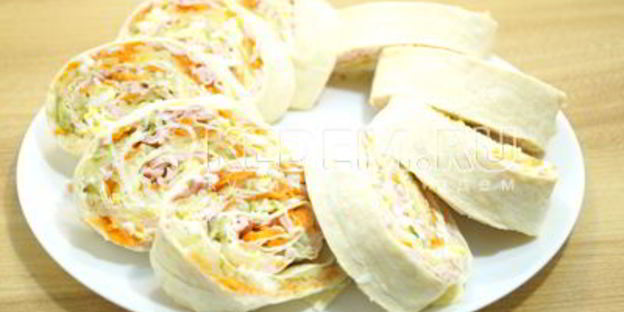 закуска оливье-рулет