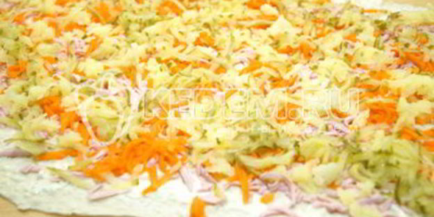 закуска оливье-рулет