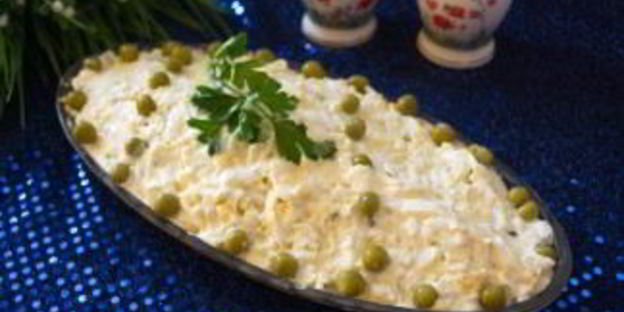 пасхальный салат с курицей