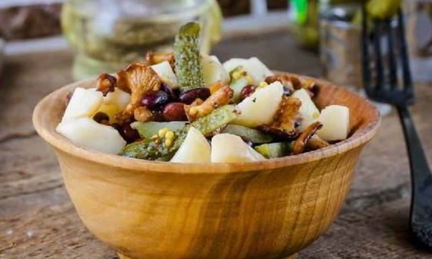 Рецепт постного салата с грибами