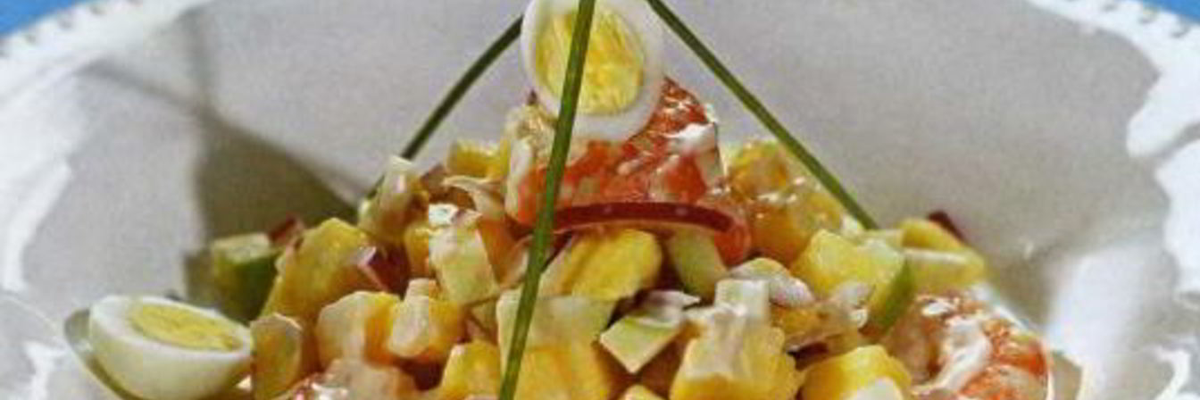 Салат из ананаса с креветками