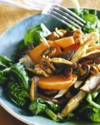 Салат из батата с грибами шиитаке