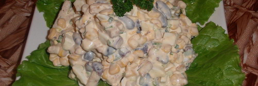 Салат из фасоли и яиц