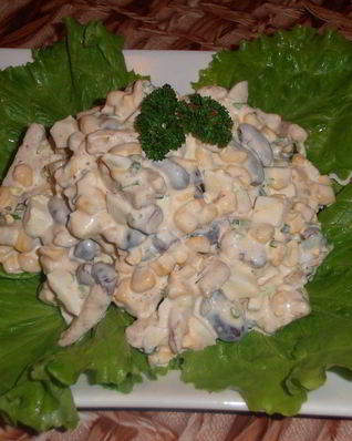 Салат из фасоли и яиц