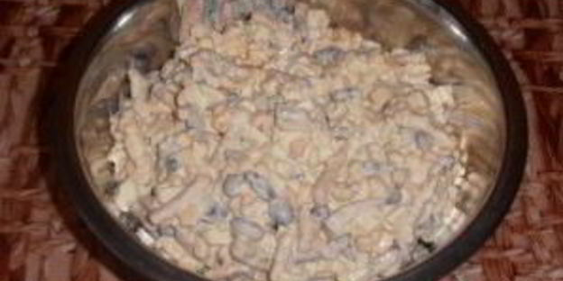 салат из фасоли и яиц